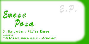 emese posa business card